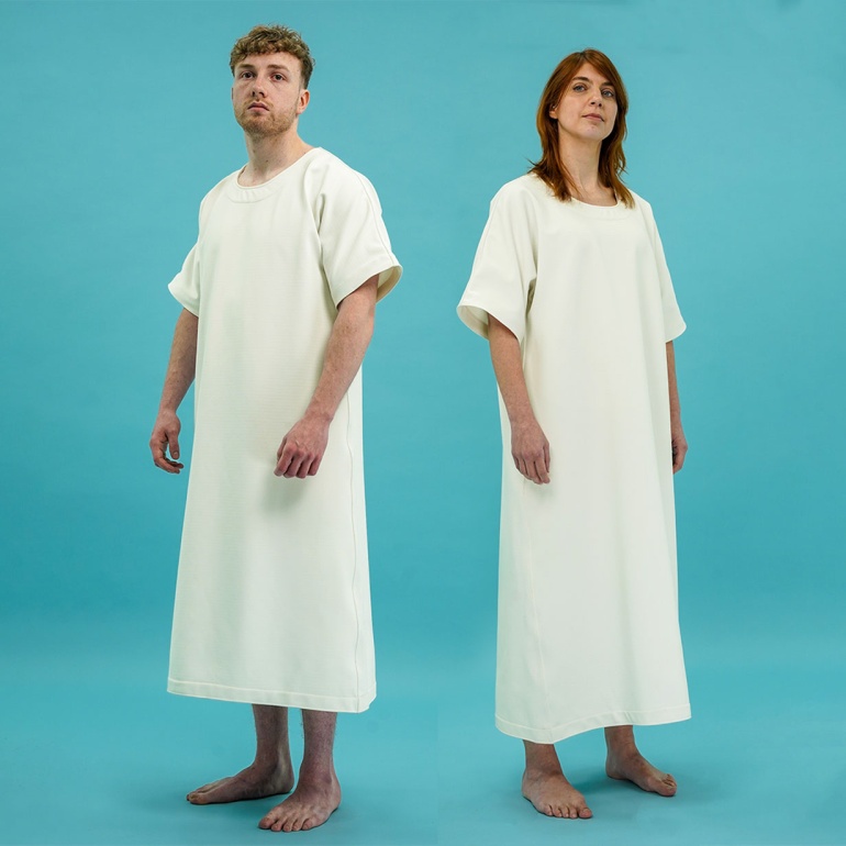 STRONGTEX anti-ligature gown on male and female patients